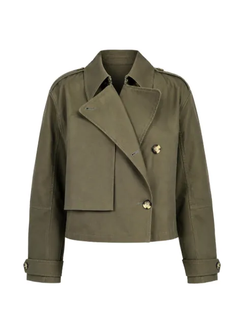 rag & bone Jamie cropped cotton trench coat Green RAB126S0MOW