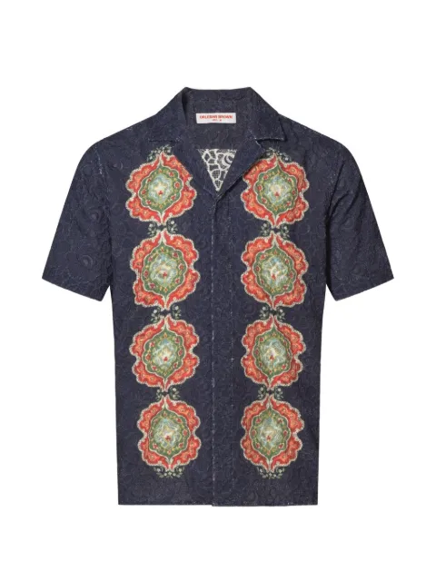 Orlebar Brown Maitan broderie-anglaise shirt Blue 282518