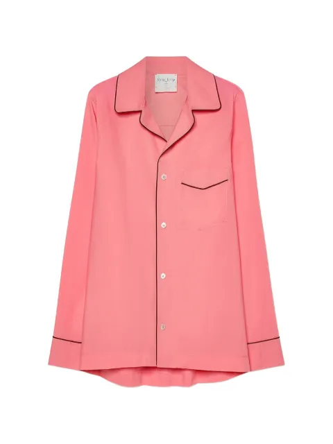 Forte Forte piping-detail long-sleeve shirt Pink 14832MYSHIRT