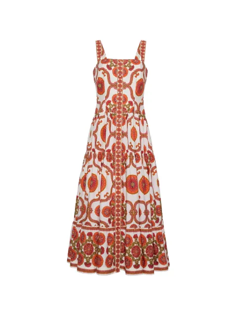 Cara Cara Margarita tiered floral-print dress Neutrals 1186PF26