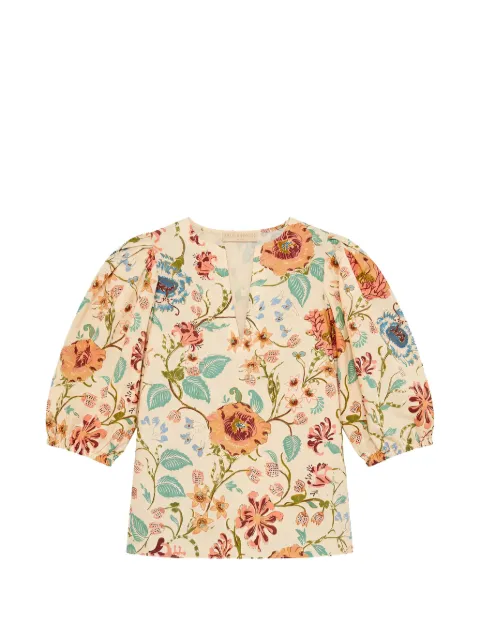 Ulla Johnson Florielle floral-print blouse Neutrals PF260251