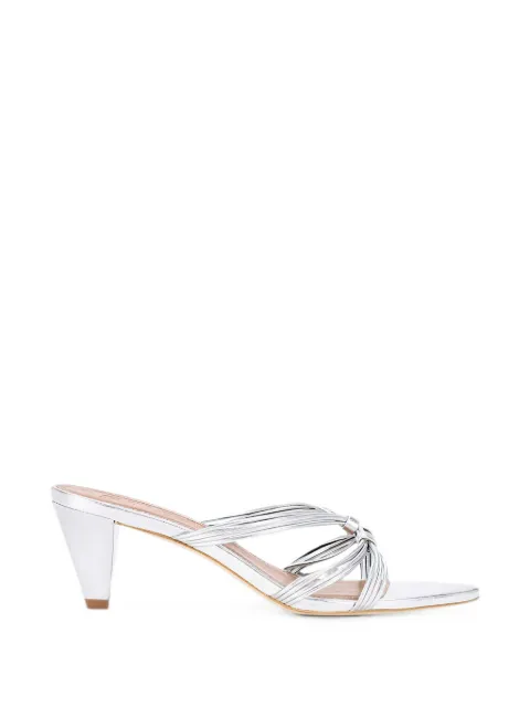 STAUD Carrie strappy mules Silver CARRIE