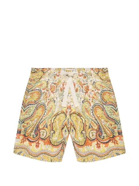 Orlebar Brown Alex paisley-print linen shorts Neutrals 282478