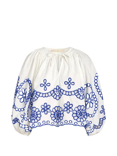 Marie Oliver Vara broderie-anglaise top White 1V16B