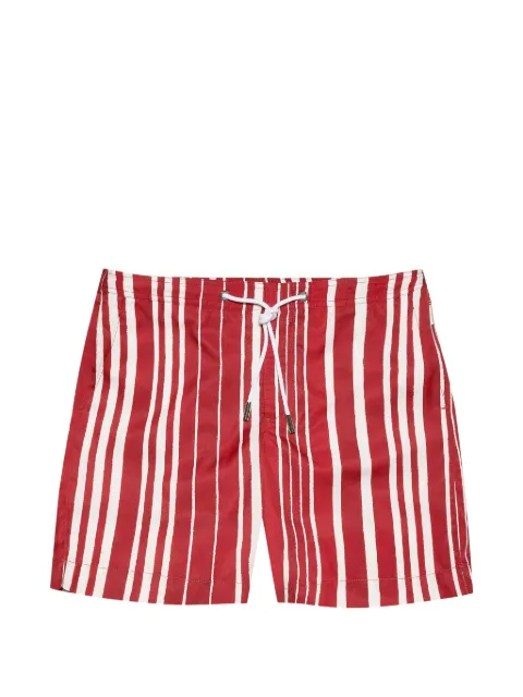 Orlebar Brown Bulldog Drawcord stripe-print swim shorts Red 282425