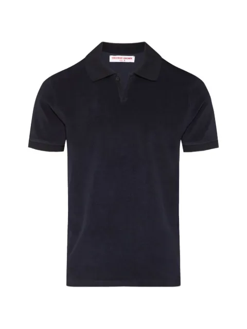 Orlebar Brown Bruno towelling polo shirt Blue 282446