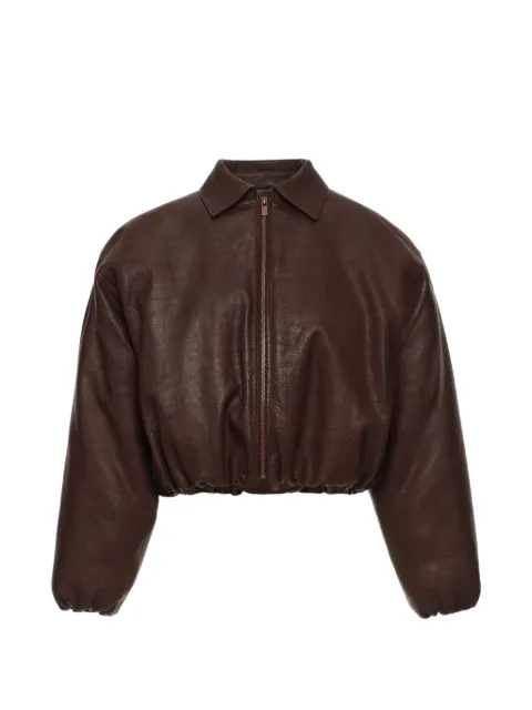 Magda Butrym cropped bomber jacket Brown 278726BRWN