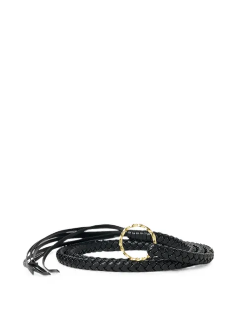 TAIGA TAKAHASHI Infinite Circle braided leather belt Black TW26AW004090