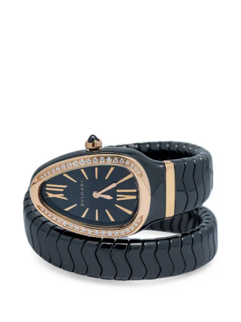 Bvlgari Pre-Owned Serpenti diamond 35mm watch Black SPC35BG