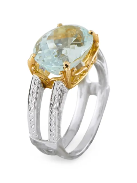 LB Exclusive open band aquamarine ring Silver MF06063026