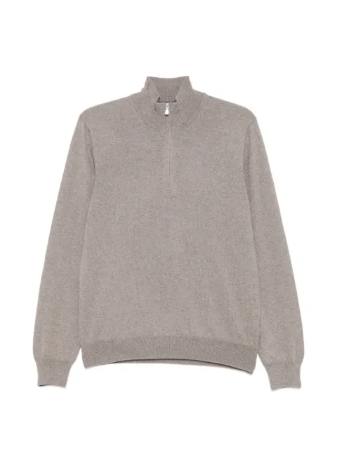 Tagliatore quarter-zip polo shirt Neutrals HOCHEGSI2601