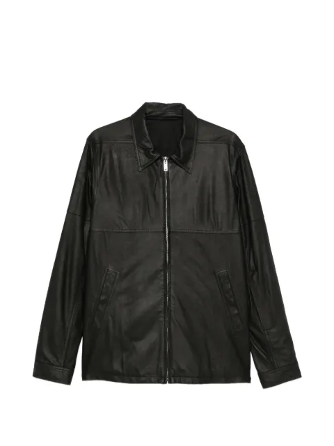 Rick Owens leather zip-up jacket Black RU01F2764LBF