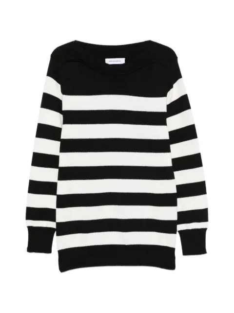 Kiko Kostadinov horizontal-stripe boat-neck sweater Black KKSS26KN03103