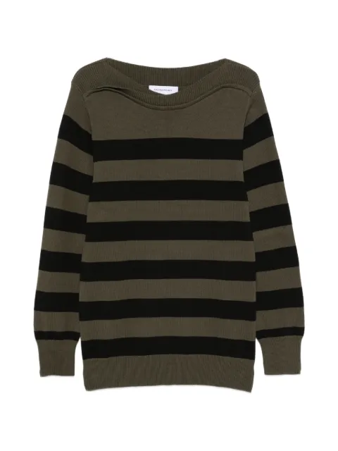 Kiko Kostadinov striped boat-neck sweater Green KKSS26KN03104