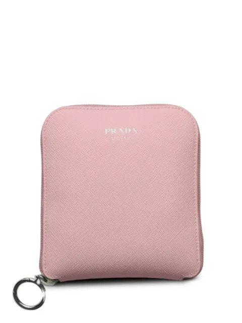 Prada Saffiano leather pendant with Re-Nylon tote bag Pink 1TT330K0Q