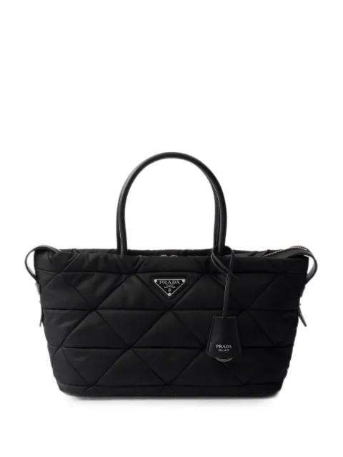 Prada padded Re-Nylon medium tote bag Black 1BG663VOOORDJN