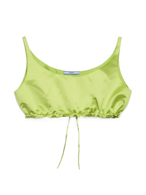 Prada duchesse crop top Green P924OSOOO1653