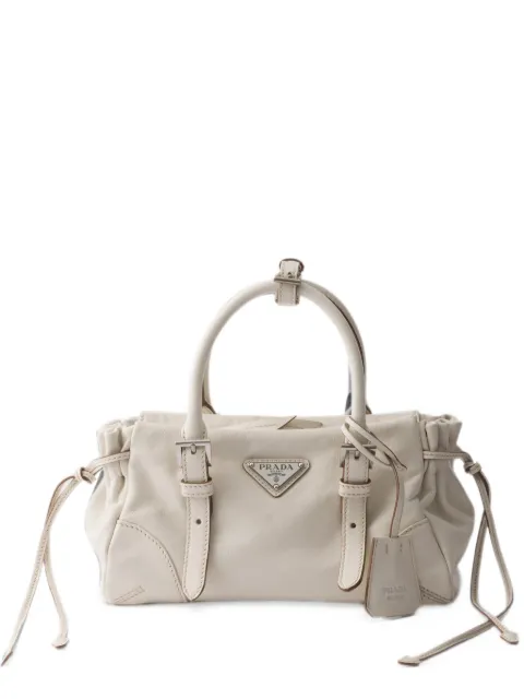 Prada Bonnie small leather bag White 1BA499VOOM2ZQX