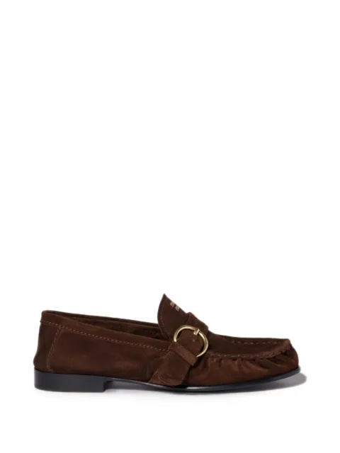Miu Miu suede loafers with buckle Brown 5D740EF015054
