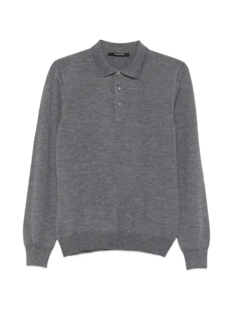 Tagliatore Palmer long-sleeve knitted polo shirt Grey PALMERGSI2601
