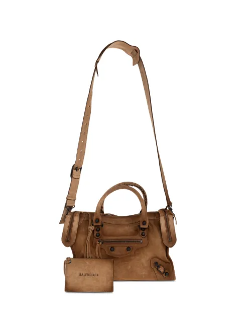 Balenciaga Small Le City leather tote bag Brown 8657622ACNH