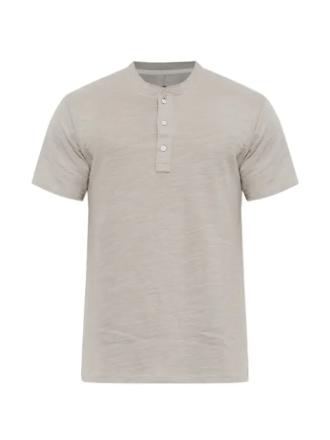 rag & bone raw-edge henley T-shirt Grey RF0126ST2FM0