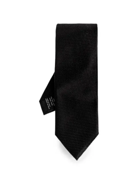 TOM FORD check-pattern silk tie Black STE001S0351