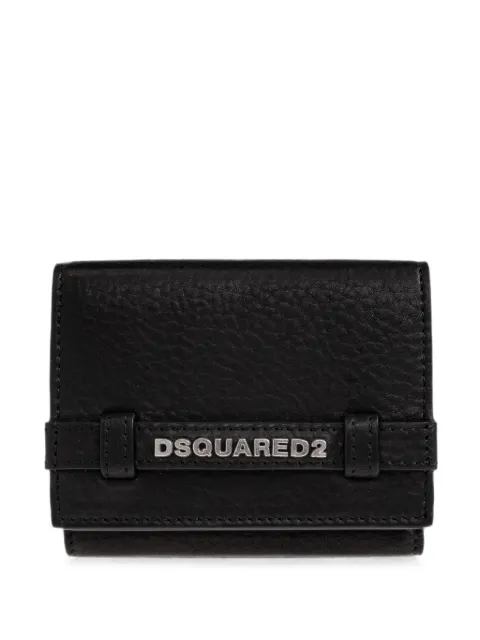 DSQUARED2 logo-plaque leather wallet Black WAW004212900001