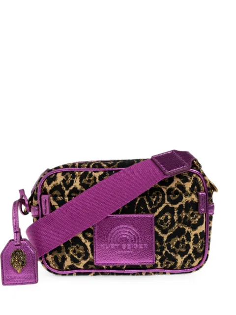 Kurt Geiger London Southbank leopard-pattern crossbody bag Black SOUTHBANKSMCAMERABAG0