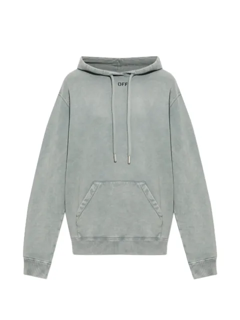 Off-White graphic-print drawstring hoodie Grey 2FE00500TW325