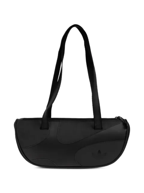 adidas small logo-patch panelled shoulder bag Black KT4538