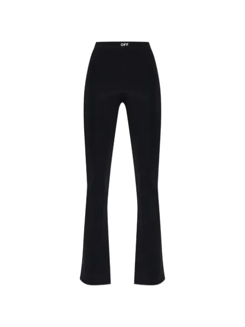 Off-White split-hem flared trousers Black 2FH00634BW003
