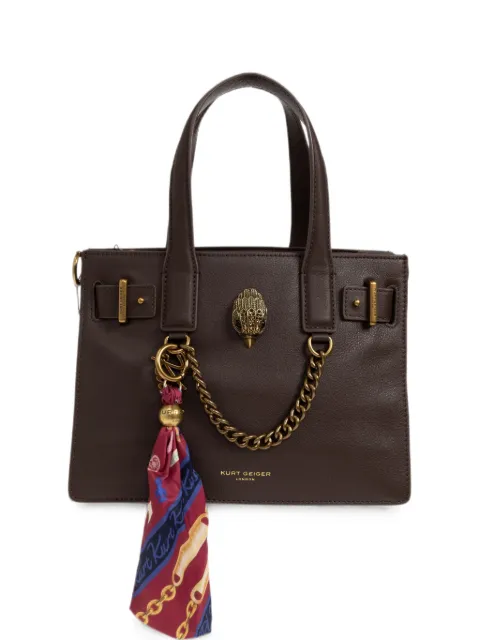 Kurt Geiger London Small Sloane leather tote bag Brown SLOANESMTOTE0