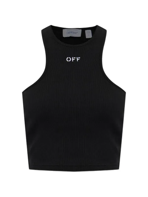 Off-White ribbed sleeveless top Black 2FA00671TW003