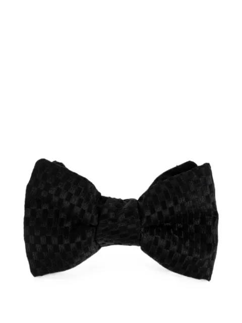 TOM FORD check-pattern silk bow tie Black SRM003S0366