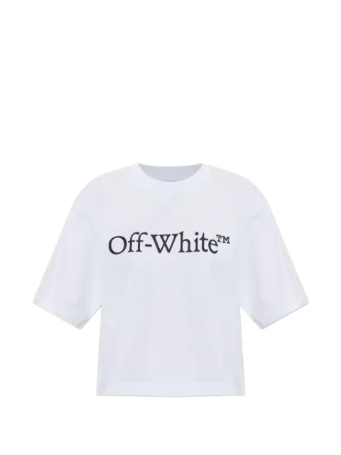 Off-White logo-print cropped T-shirt White 2FA00676TW102