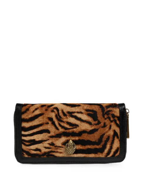 Kurt Geiger London Shoreditch tiger-print wallet Brown SHOREDITCHZIPAROUND