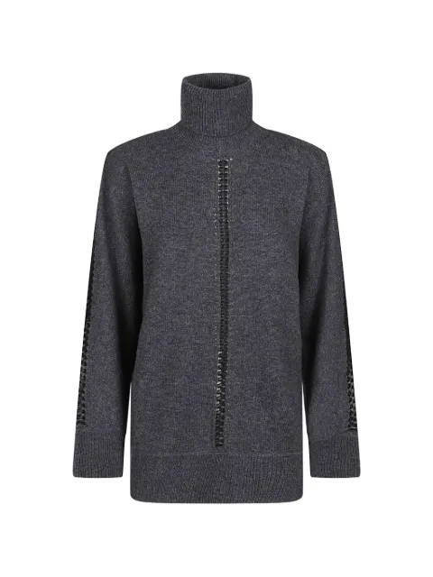 P.A.R.O.S.H. braided-detail turtleneck sweater Grey D512956LILLER