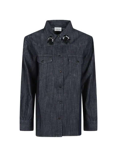 P.A.R.O.S.H. crystal-embellished shirt Black D381316RCANDORE