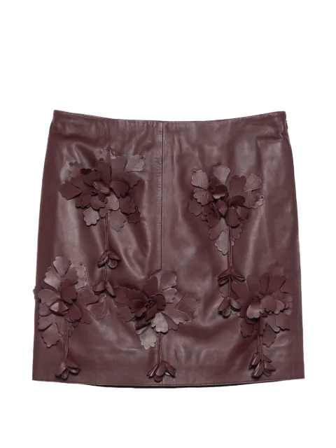 Alberta Ferretti floral-appliqué skirt Brown A37026690