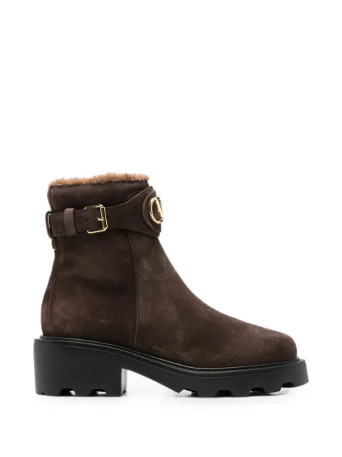 Valentino Garavani VLogo Signature leather boots Brown WS0MT5XYA