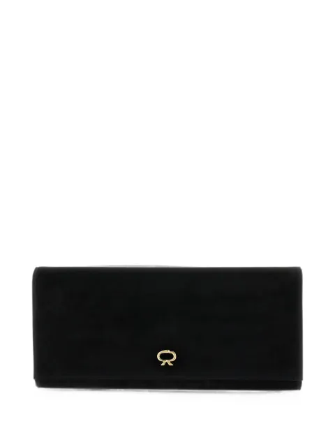 Gianvito Rossi Monica suede clutch bag Black B00391RIBBGCAM