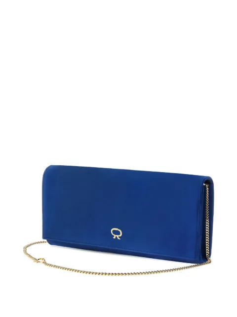 Gianvito Rossi Monica suede clutch bag Blue B00391RIBBGCAM