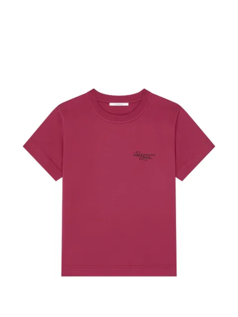 Givenchy logo-print cotton T-shirt Red BW70FJP7A7