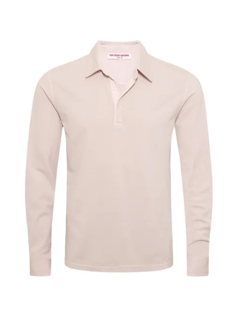 Orlebar Brown Garfield long-sleeve polo shirt Pink 282448