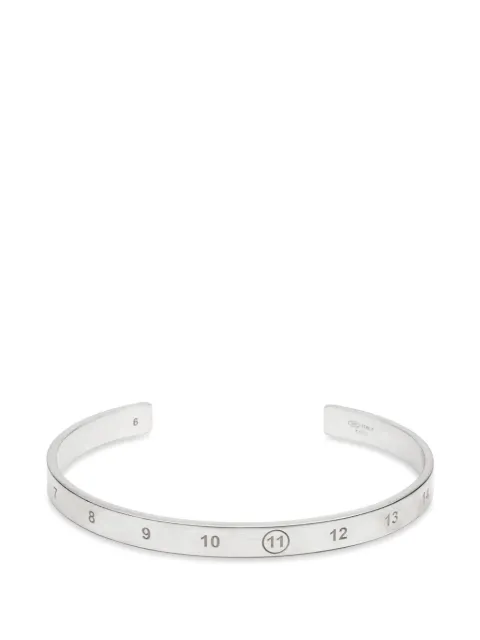 Maison Margiela Numeric logo-engraved bangle Silver SM1UY0108P9246