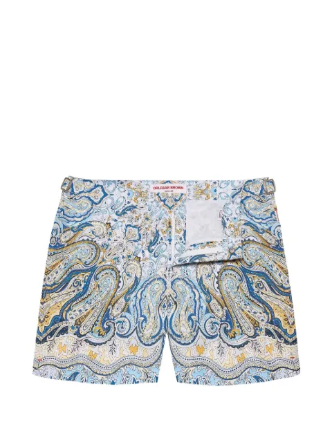 Orlebar Brown Bulldog Fairground paisley-print swim shorts White 282426