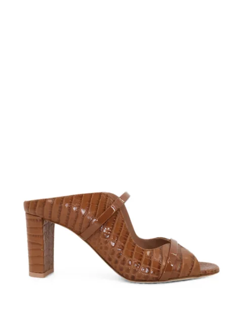 Malone Souliers croc-effect patent leather sandals Brown NORAH70218