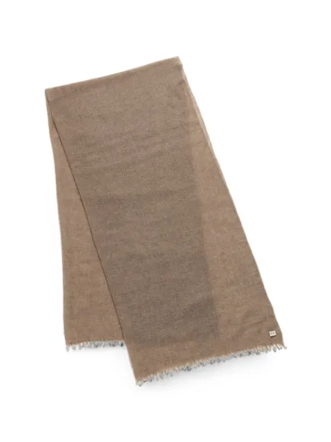 TAIGA TAKAHASHI fringed cashmere scarf Brown TW26AW001021
