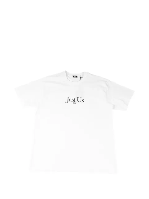 KITH Just Us slogan-print T-shirt White KHMG030023101